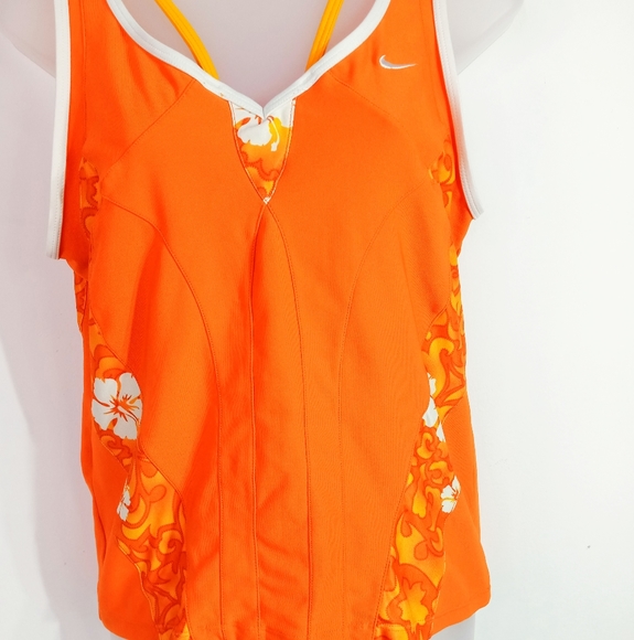 Nike Hawaiian Athletic Tank Top  Dri-Fit  Bright Orange  Girls Large - Picture 4 of 5
